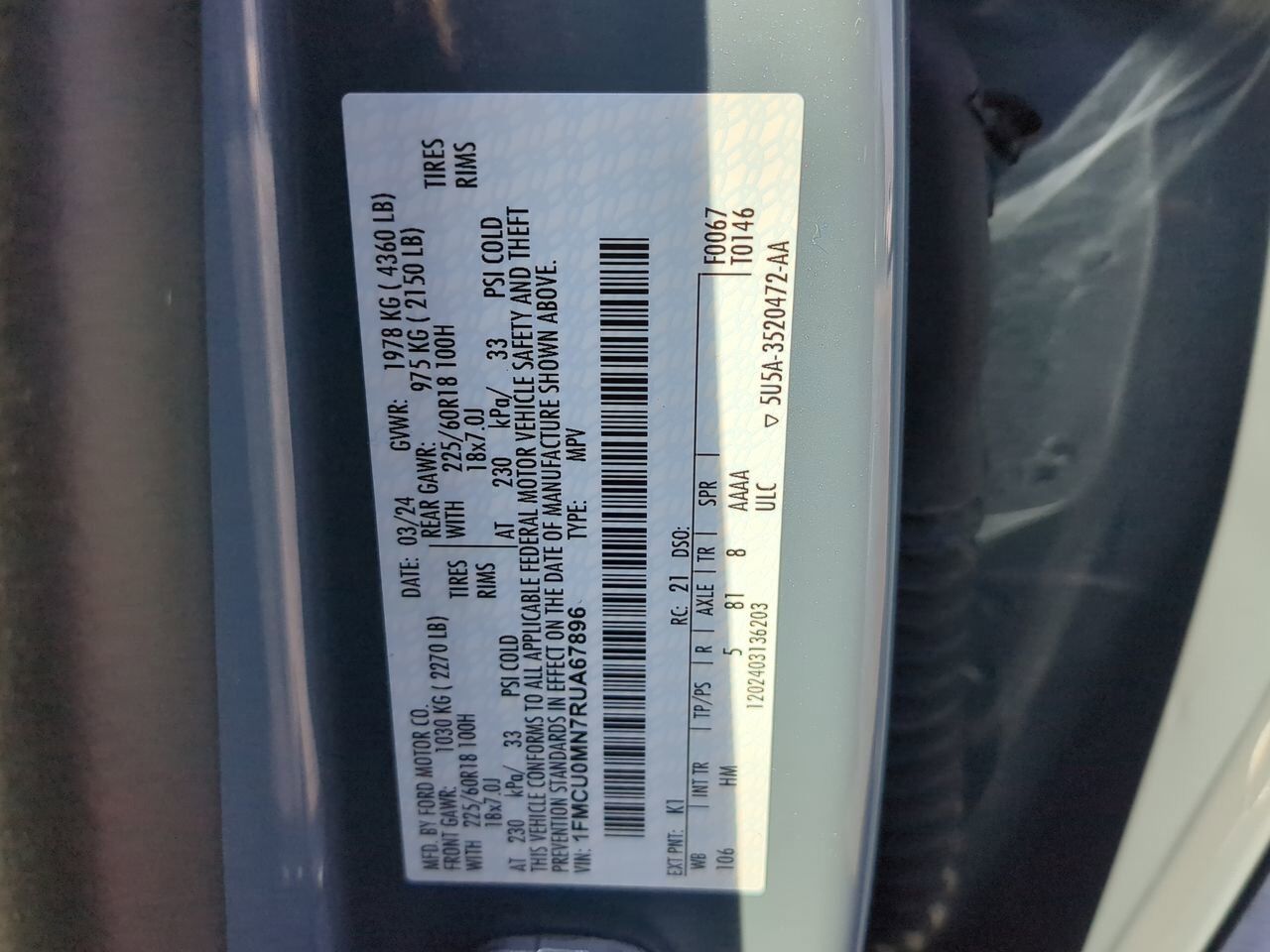 2024 Ford Escape ST-Line Winder GA