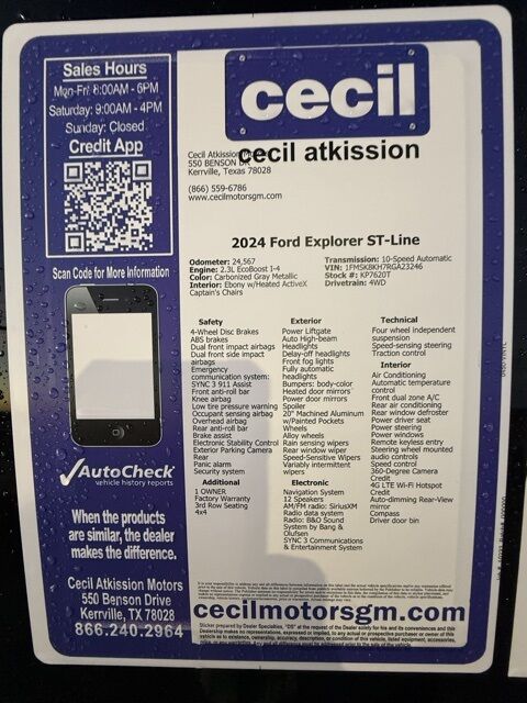 2024 Ford Explorer ST-Line Kerrville TX