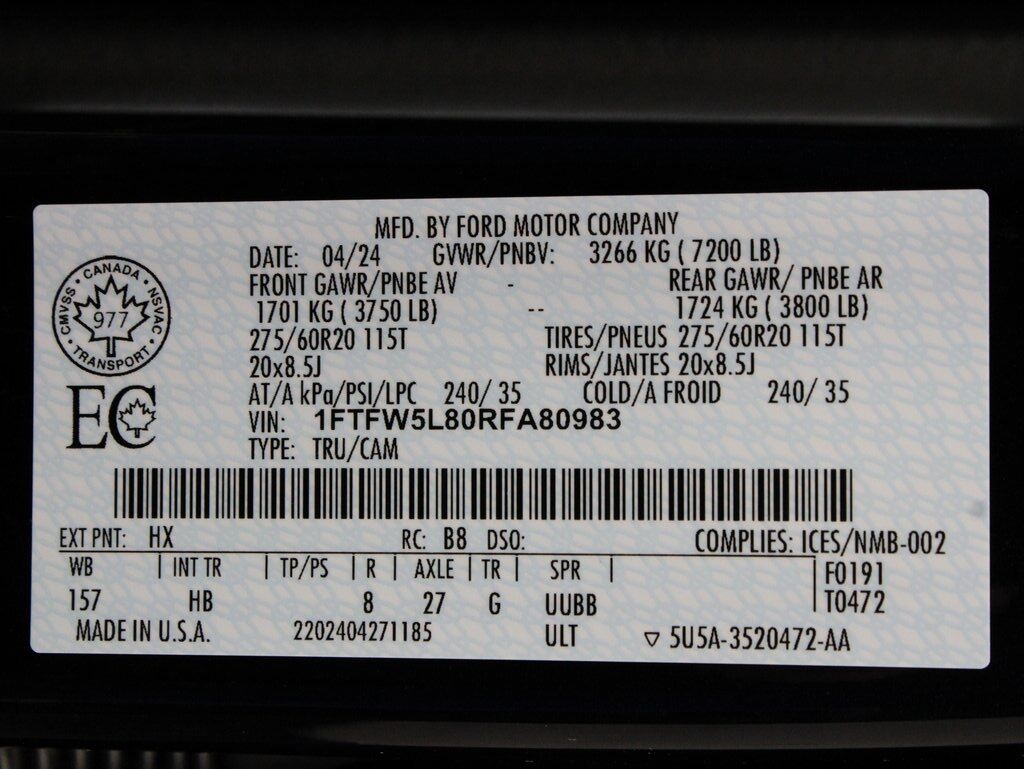 2024 Ford F-150 4x4 SuperCrew Lariat Fond du Lac WI