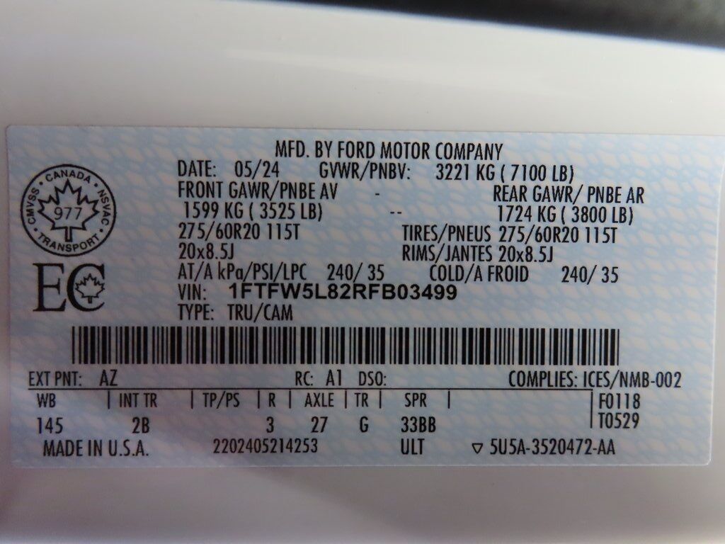 2024 Ford F-150 4x4 SuperCrew Lariat Fond du Lac WI