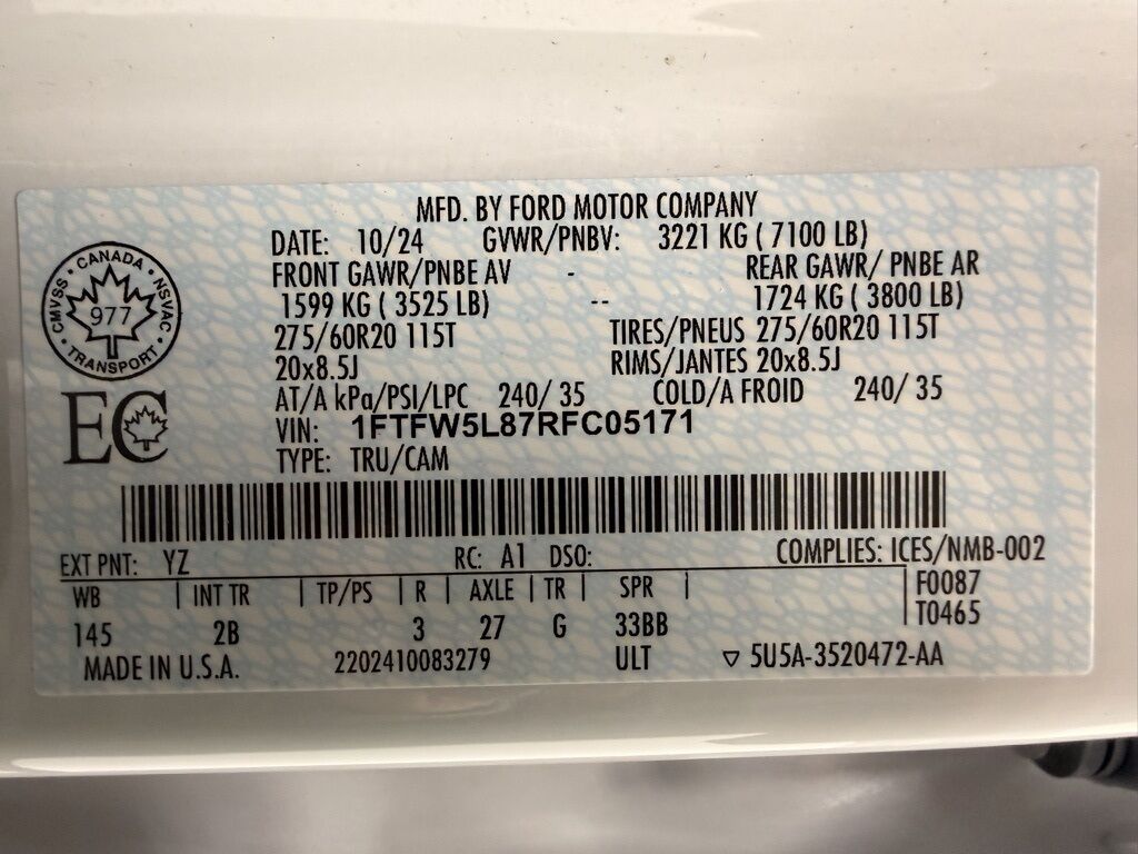 2024 Ford F-150 4x4 SuperCrew Lariat Minocqua WI