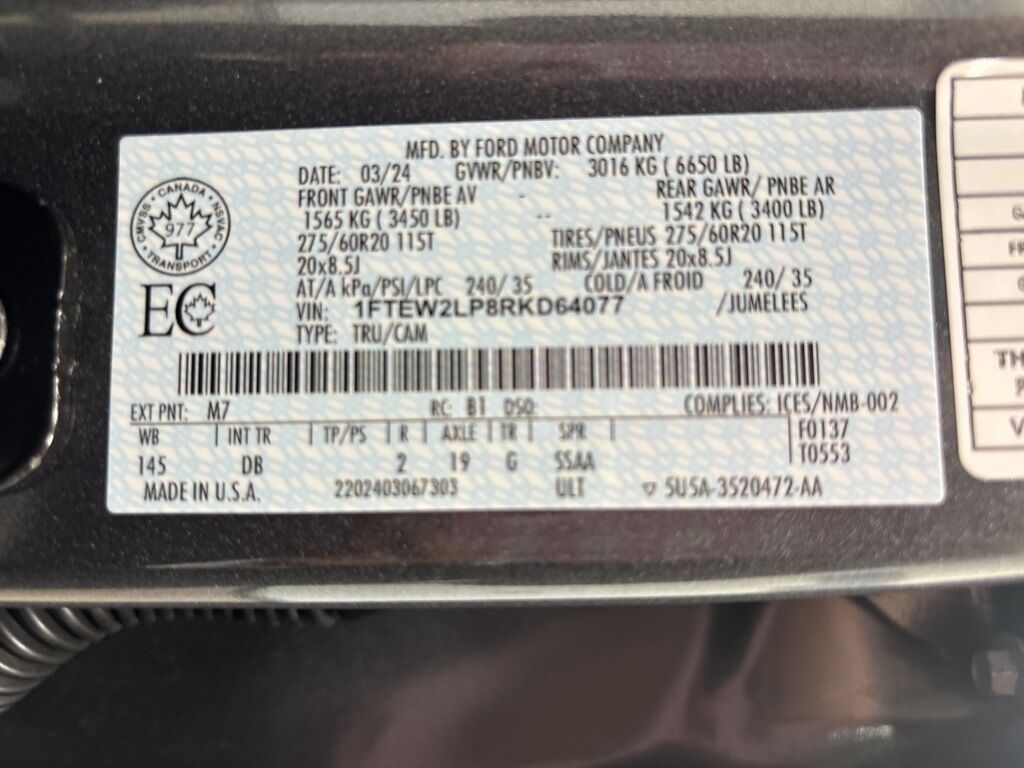 2024 Ford F-150 4x4 SuperCrew STX Fond du Lac WI