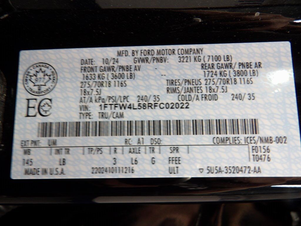 2024 Ford F-150 4x4 SuperCrew Tremor Fond du Lac WI