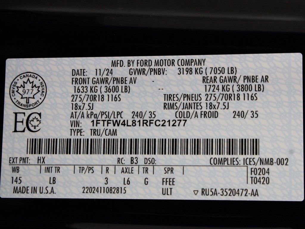 2024 Ford F-150 4x4 SuperCrew Tremor Fond du Lac WI