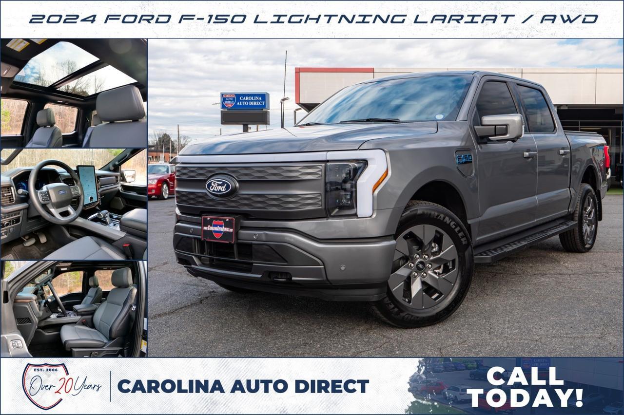 2024 Ford F-150 Lightning LARIAT / AWD / Vented Seats / Pro Power Onboard!