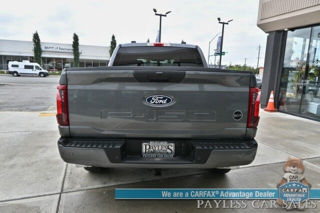 2024 Ford F-150 STX / 4X4 / Crew Cab / 2.7L Ecoboost / Power Mirrors, Windows & Locks / Navigation / Lane Departure & Blind Spot Alert / Apple CarPlay & Android Auto / Backup Camera / Block Heater / Tow Pkg / 23 MPG / 1-Owner Anchorage AK