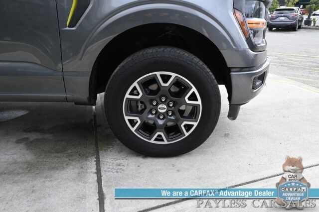 2024 Ford F-150 STX / 4X4 / Crew Cab / 2.7L Ecoboost / Power Mirrors, Windows & Locks / Navigation / Lane Departure & Blind Spot Alert / Apple CarPlay & Android Auto / Backup Camera / Block Heater / Tow Pkg / 23 MPG / 1-Owner Anchorage AK