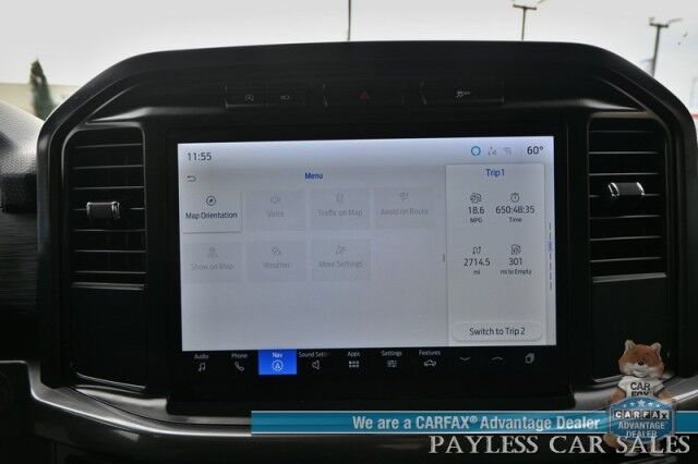 2024 Ford F-150 STX / 4X4 / Crew Cab / 2.7L V6 Ecoboost / Navigation / Lane Departure & Blind Spot Alert / Apple CarPlay & Android Auto / Backup Camera / Block Heater / Tow Pkg / 23 MPG / 1-Owner Anchorage AK