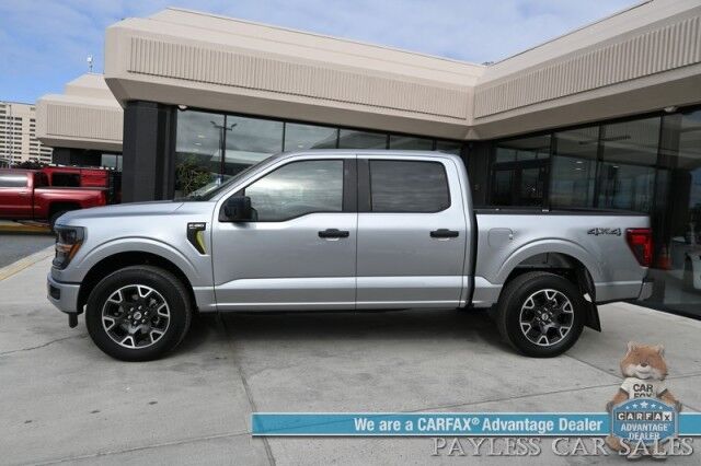 2024 Ford F-150 STX / 4X4 / Crew Cab / Navigation / Apple CarPlay & Android Auto / Blind Spot Alert / Back Up Camera / Cruise Control / Block Heater / Aluminum Wheels / Tow Pkg / 1-Owner