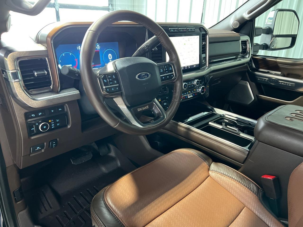 2024 Ford F-250 King Ranch, H.O. Diesel, FX4, Pano Roof, Bed Cover, New Ranch Hand Bumpers, Leveling Kit, 35in Tires Houston TX