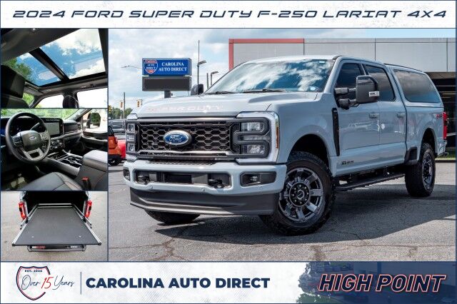 2024 Ford F-250SD LARIAT 4X4 / Leer Bed Cap / Bed Slide / Turbo Diesel! High Point NC