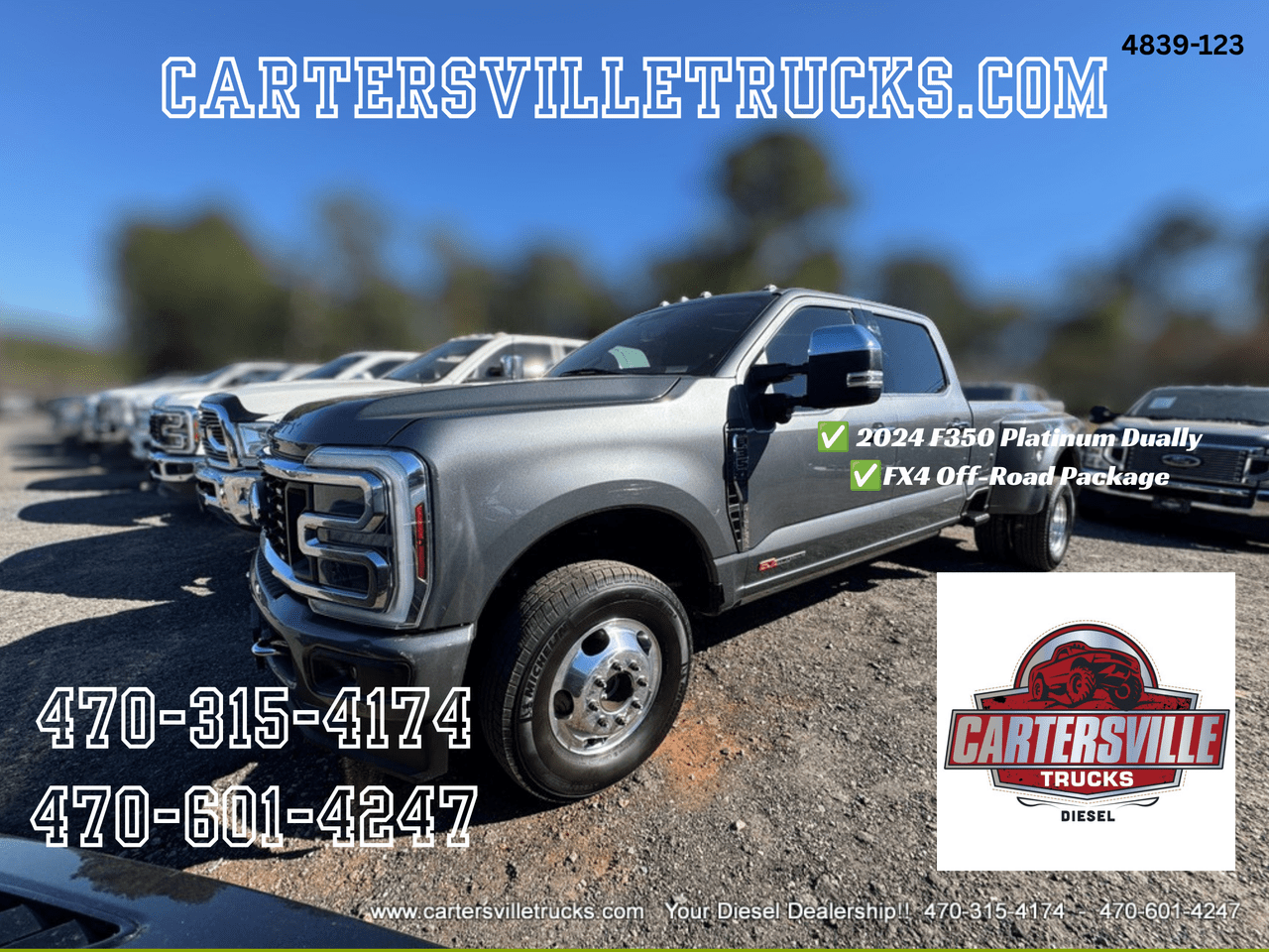 2024 Ford F350SD Platinum FX4 - HIGH OUTPUT - PANO - DUALLY Cartersville GA