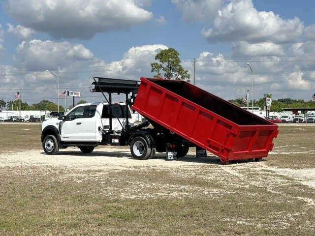 2024 Ford F550XL Supercab 4x4 Stellar Shuttle 84-10 Flex Hook Lift Truck W12' Steel Dumpster Homestead FL