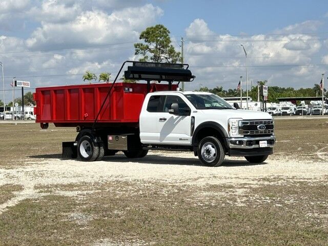2024 Ford F550XL Supercab 4x4 Stellar Shuttle 84-10 Flex Hook Lift Truck W12' Steel Dumpster Homestead FL