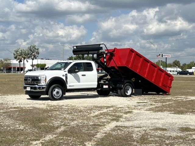 2024 Ford F550XL Supercab 4x4 Stellar Shuttle 84-10 Flex Hook Lift Truck W12&apos; Steel Dumpster Homestead FL