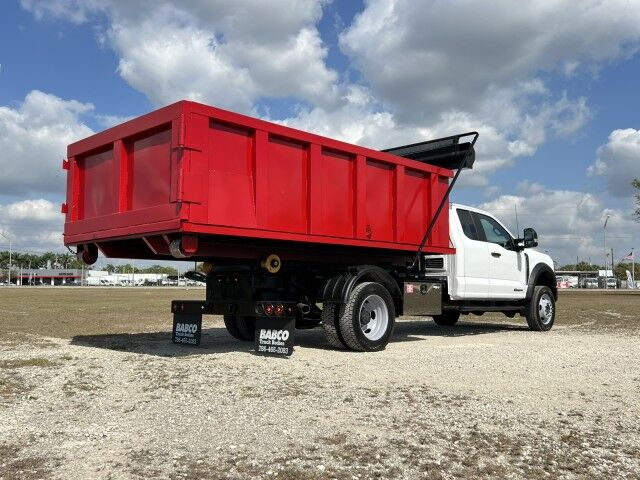 2024 Ford F550XL Supercab 4x4 Stellar Shuttle 84-10 Flex Hook Lift Truck W12' Steel Dumpster Homestead FL