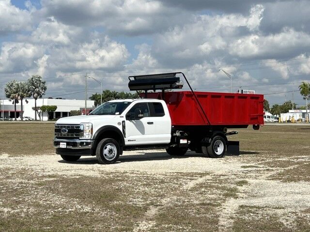 2024 Ford F550XL Supercab 4x4 Stellar Shuttle 84-10 Flex Hook Lift Truck W12' Steel Dumpster Homestead FL