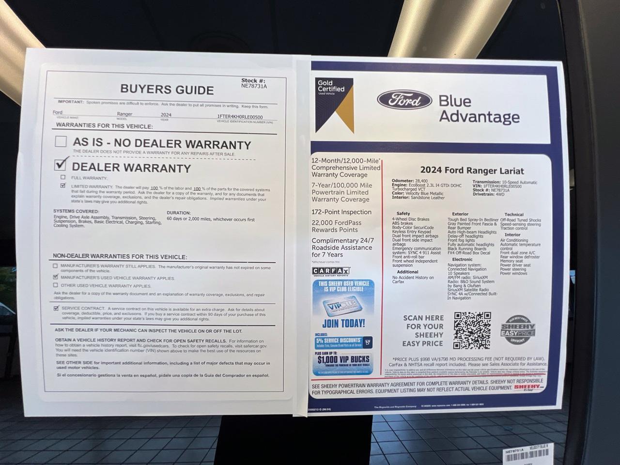 2024 Ford Ranger Lariat Richmond VA