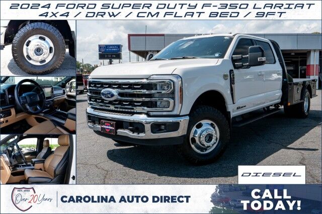 2024 Ford Super Duty F-350 LARIAT 4X4 / DRW / CM Flat Bed / 9FT / Turbo Diesel!
