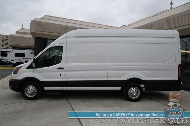 2024 Ford Transit Cargo Van T-350 / AWD / Load Area Protection Pkg / Lane Depart & Forward Collision Alert / Bluetooth / Backup Camera / Cruise Control / Keyless Entry / Block Heater / Tow Pkg / Only 14K Miles / 31 GAL Fuel Tank / 1-Owner Anchorage AK