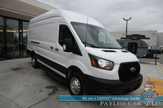2024 Ford Transit Cargo Van T-350 / AWD / Load Area Protection Pkg / Lane Depart & Forward Collision Alert / Bluetooth / Backup Camera / Cruise Control / Keyless Entry / Block Heater / Tow Pkg / Only 14K Miles / 31 GAL Fuel Tank / 1-Owner Anchorage AK