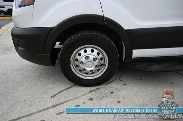 2024 Ford Transit Cargo Van T-350 / AWD / Load Area Protection Pkg / Lane Depart & Forward Collision Alert / Bluetooth / Backup Camera / Cruise Control / Keyless Entry / Block Heater / Tow Pkg / Only 14K Miles / 31 GAL Fuel Tank / 1-Owner Anchorage AK