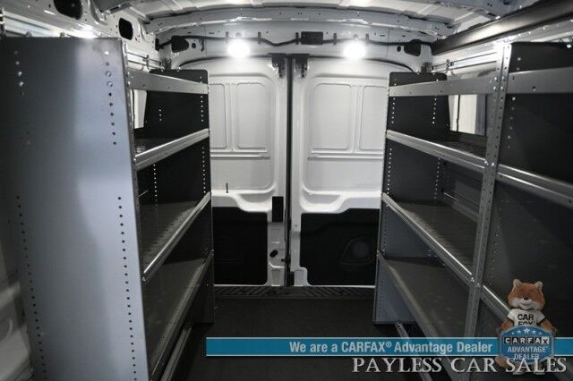 2024 Ford Transit Cargo Van T250 Medium Roof / AWD / 3.5L V6 Ecoboost / Navigation / Lane Departure & Forward Collision Alert / Apple CarPlay & Android Auto / Backup Camera / Bulkhead / Rear Storage Bins / Tow Pkg / 1-Owner Anchorage AK