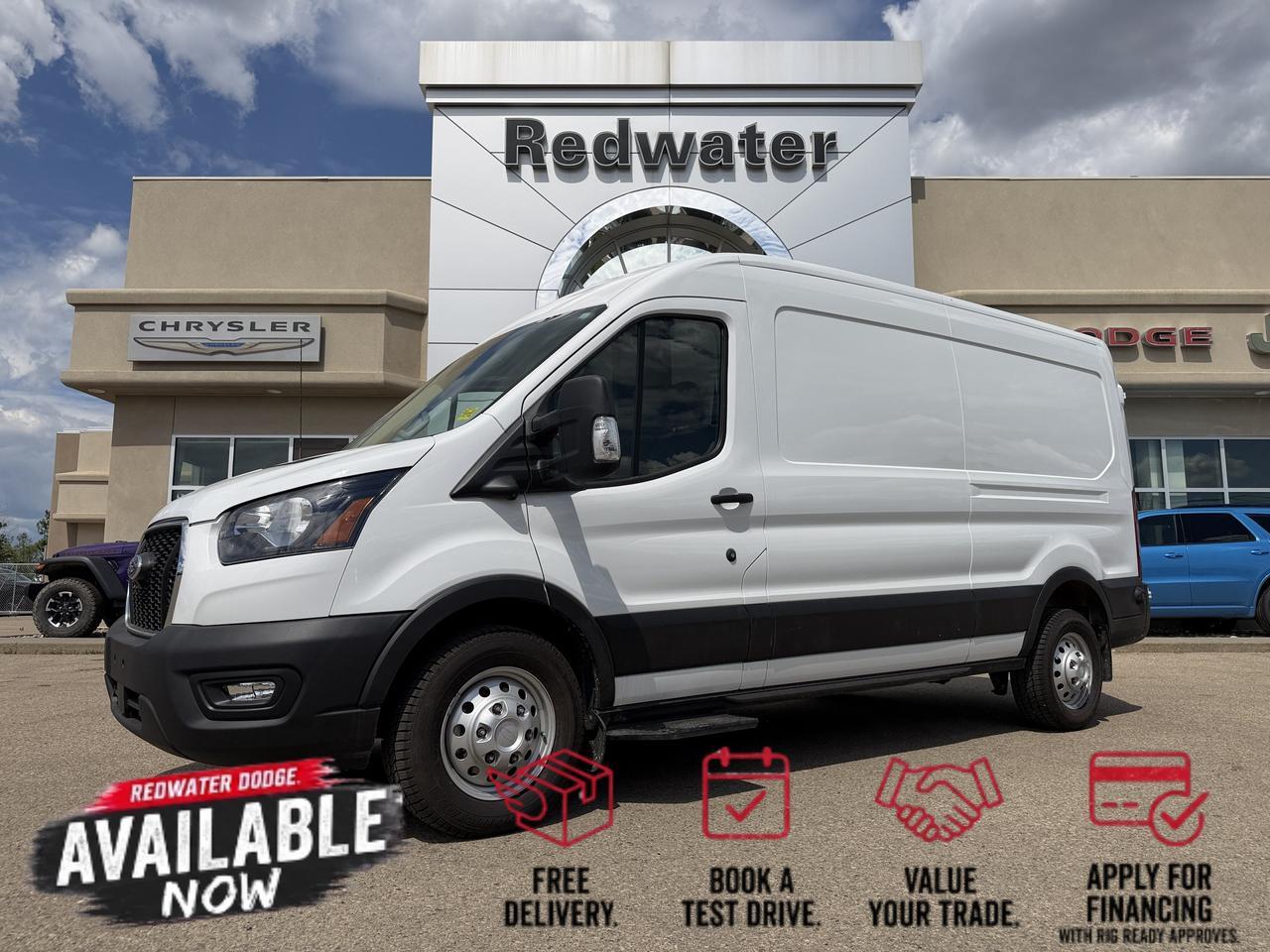 2024 Ford Transit Cargo Van T350HD RWD | 148IN Medium Roof | V6 | Low KMs | Bluetooth | Rearview Camera | Keyless Entry