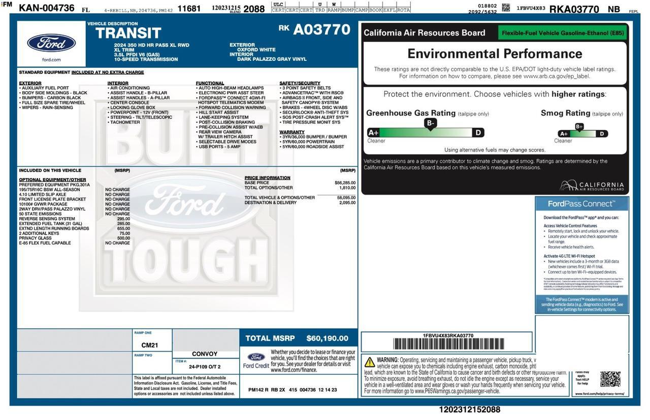 2024 Ford Transit Passenger Wagon T-350 HD XL High Roof Tallmadge OH