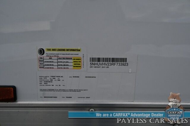 2024 Forest River Continental Cargo / 20' Enclosed Trailer / V-Series / Extended Height / Tandem Axle / Low Profile Loading Ramp / Wasilla AK