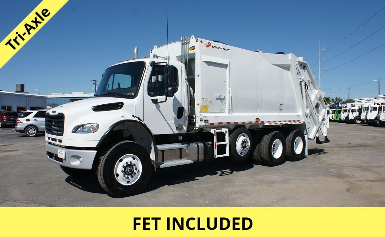 2024 Freightliner M2 106 25 Yard Pac Mac RLX25 Rear Loader Garbage Truck