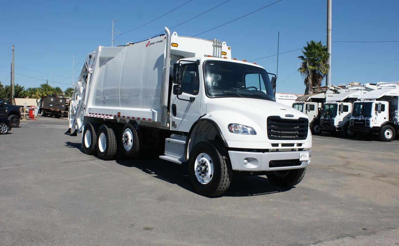 2024 Freightliner M2 106 25 Yard Pac Mac RLX25 Rear Loader Garbage Truck