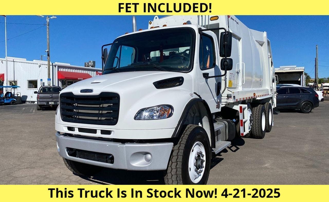 2024 Freightliner M2 106 25 Yard Pac Mac RLX25 Rear Loader Garbage Truck