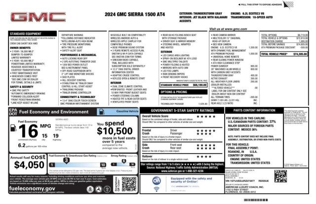2024 GMC Sierra 1500 AT4 Z92 AMERICAN LUXURY COACH INTRUDER Franklin TN