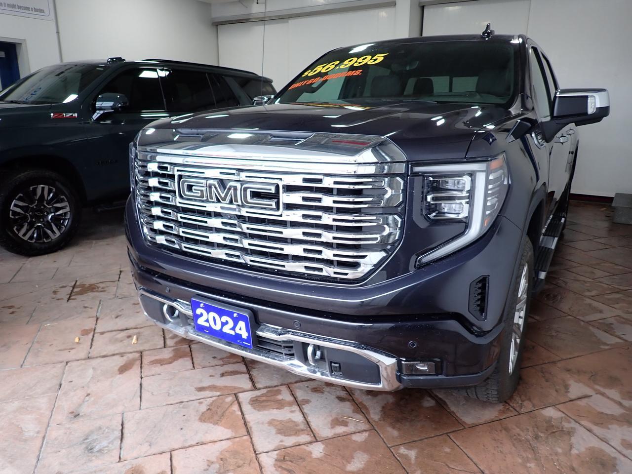2024 GMC Sierra 1500 Denali 4WD CREW CAB *DIESEL* LEATHER NAVI SUNROOF 5'8" BOX Listowel ON