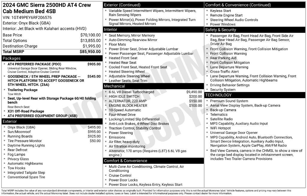 2024 GMC Sierra 2500HD AT4