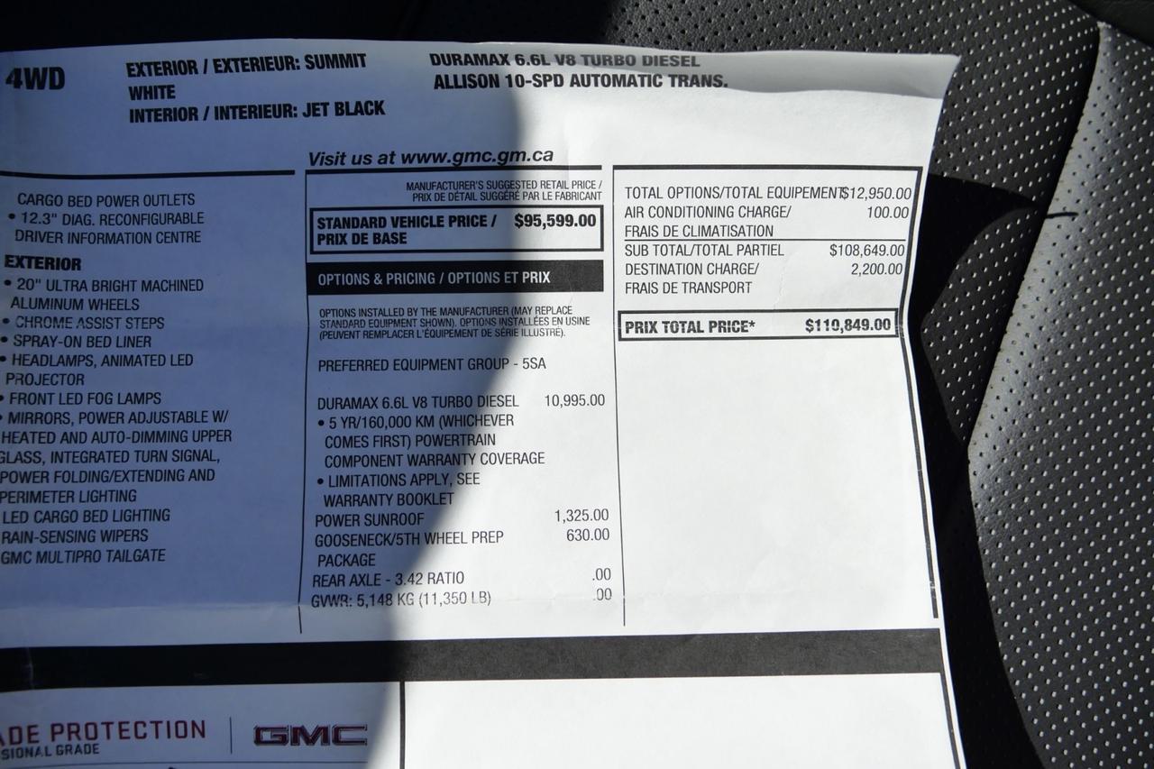 2024 GMC Sierra 2500HD Denali 4X4 / Duramax Diesel / Power Sunroof Lincolnton NC