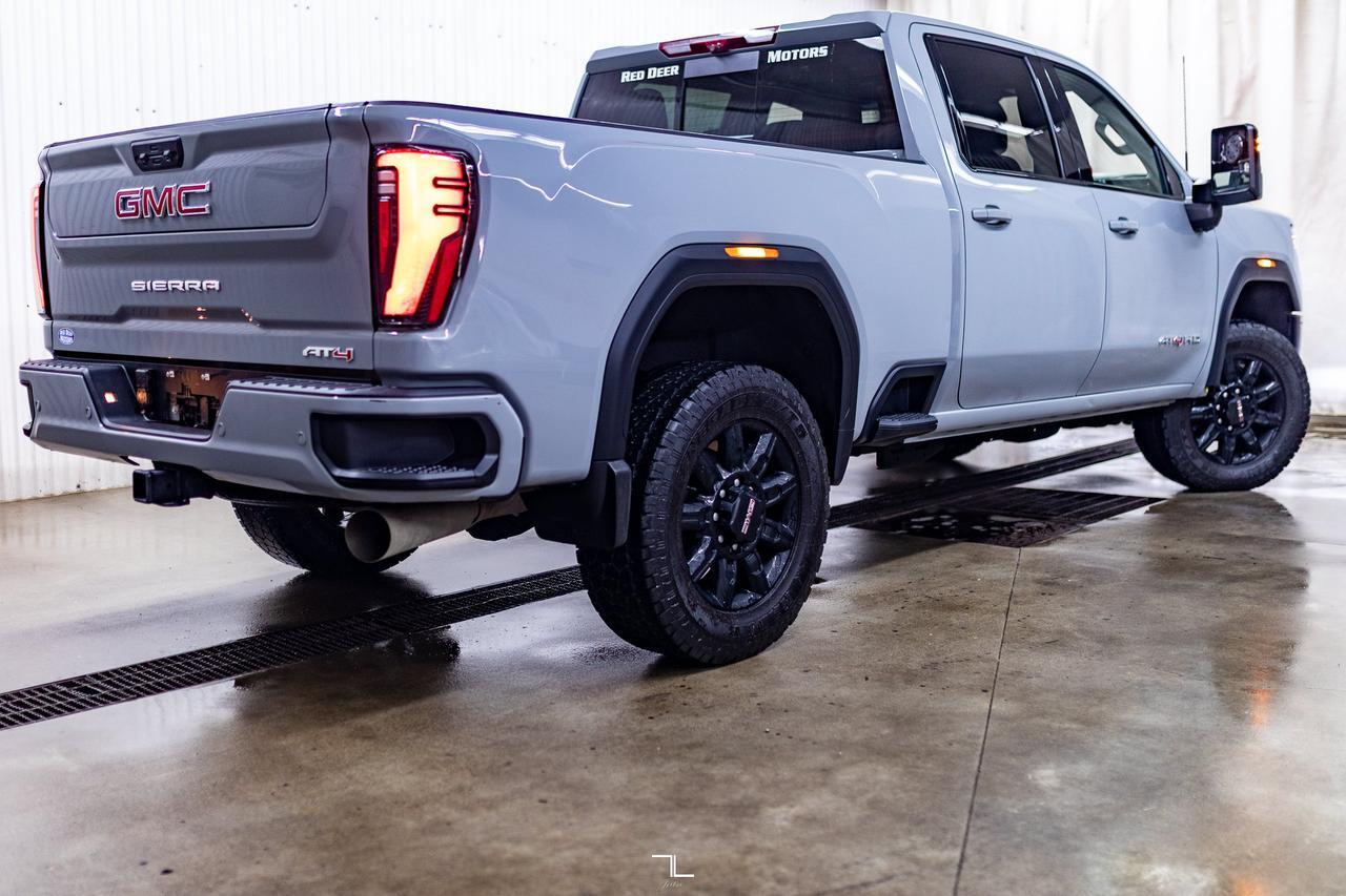 2024 GMC Sierra 3500HD 4x4 Crew Cab AT4 Diesel Leather Roof Nav BCam Red Deer AB