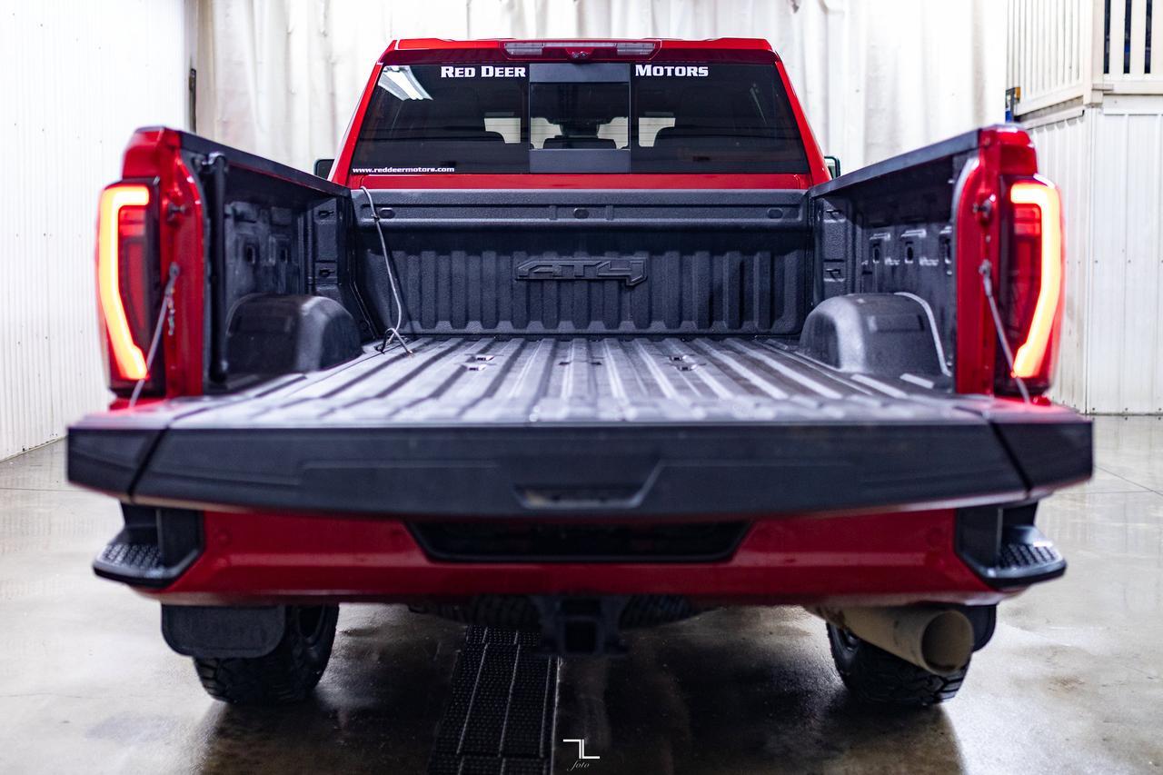 2024 GMC Sierra 3500HD 4x4 Crew Cab AT4 Diesel Leather Roof Nav BCam Red Deer AB