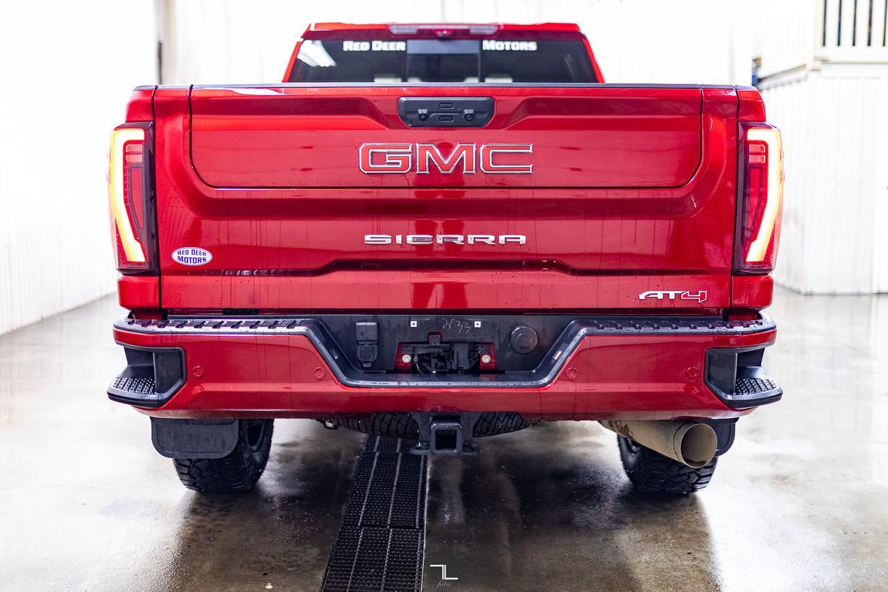 2024 GMC Sierra 3500HD 4x4 Crew Cab AT4 Diesel Leather Roof Nav BCam Red Deer AB