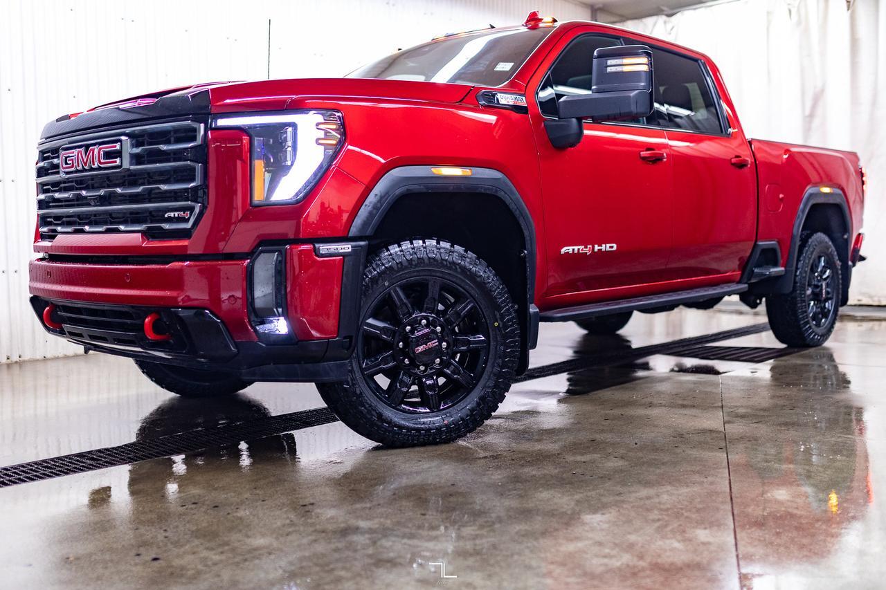 2024 GMC Sierra 3500HD 4x4 Crew Cab AT4 Diesel Leather Roof Nav BCam Red Deer AB