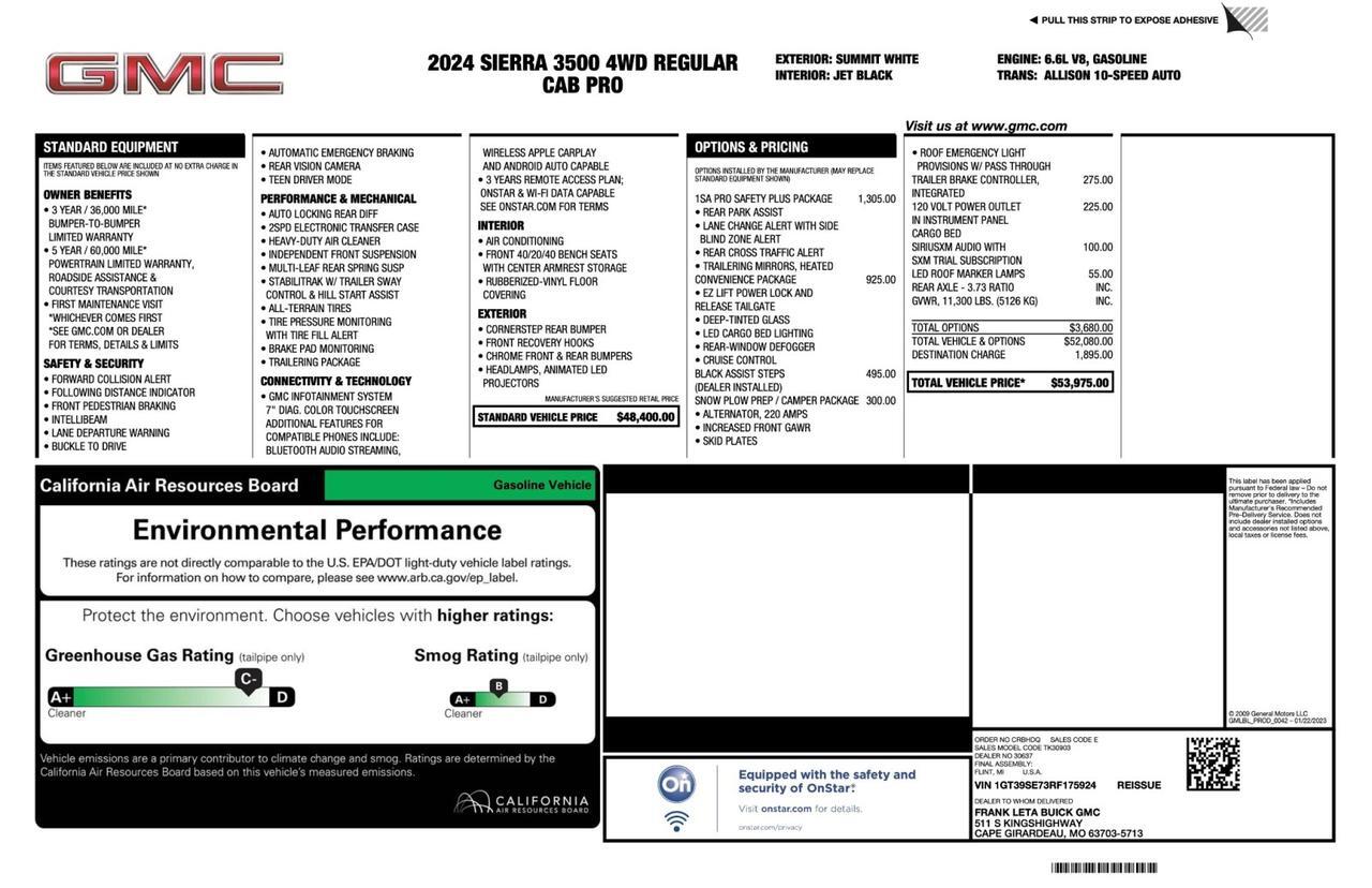 2024 GMC Sierra 3500HD Pro 4WD Tallmadge OH