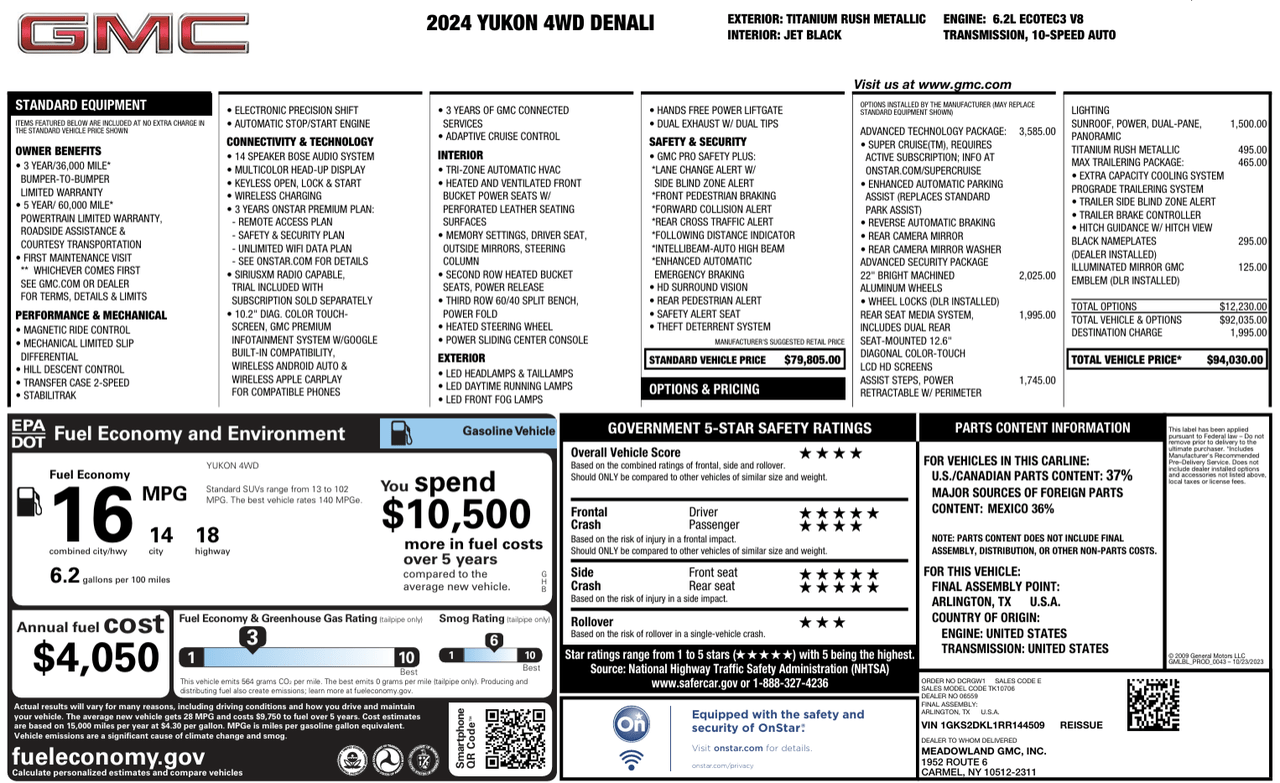 2024 GMC Yukon Denali Knoxville TN