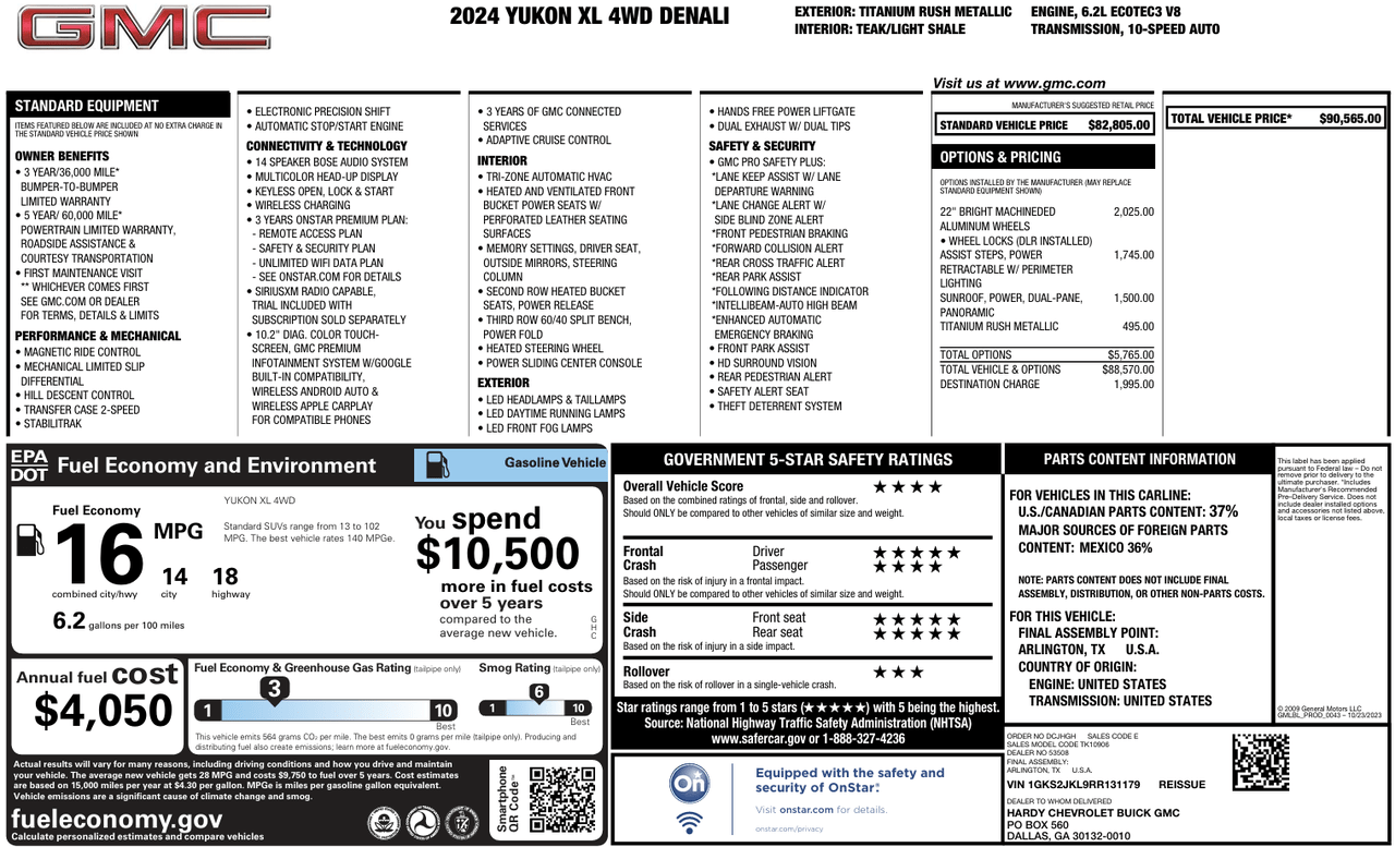 2024 GMC Yukon XL Denali Knoxville TN