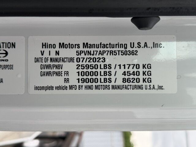2024 Hino L6 22' Jerr-Dan Sharkbed Rollback Car Carrier Truck Miami FL