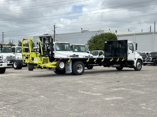 2024 Hino L7 24' Steel BABCO Flatbed Truck with 4K Donkey Truck Mounted Fork Homestead FL
