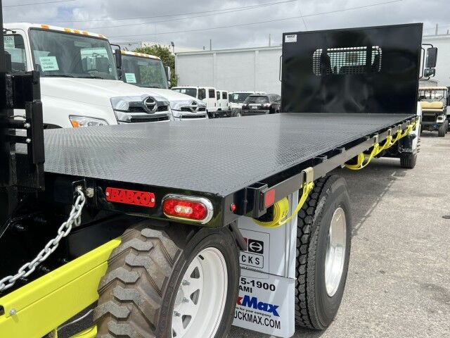 2024 Hino L7 24' Steel BABCO Flatbed Truck with 4K Donkey Truck Mounted Fork Homestead FL