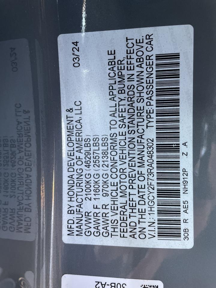 2024 Honda Accord Hybrid Sport-L Springfield VA