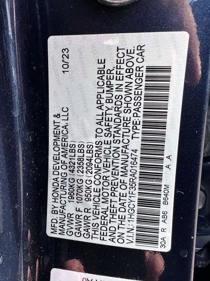 2024 Honda Accord Sedan EX San Clemente CA