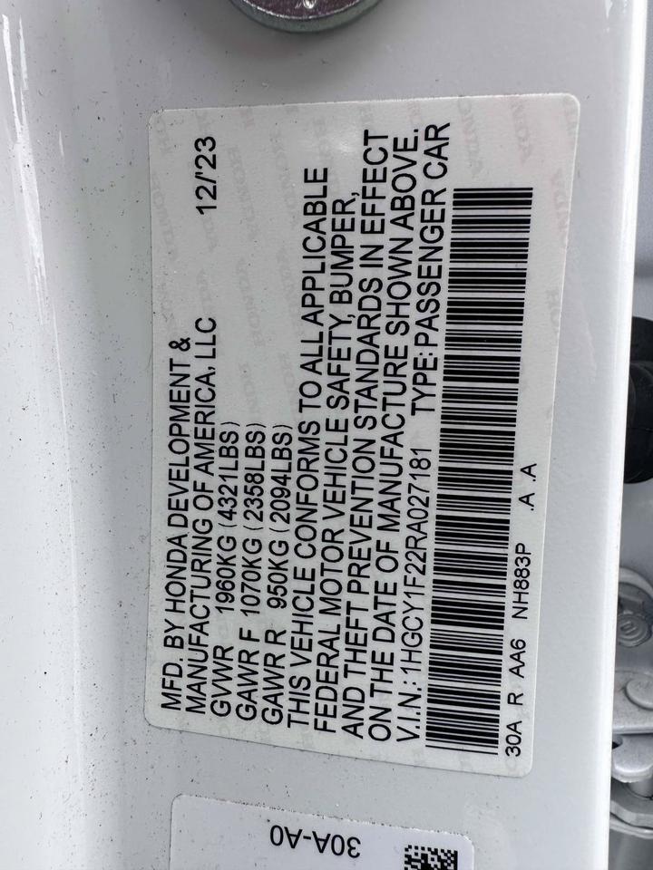 2024 Honda Accord Sedan LX San Clemente CA